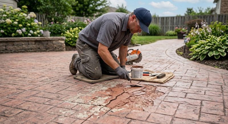 Decorative Concrete Repair in Williamsburg, VA