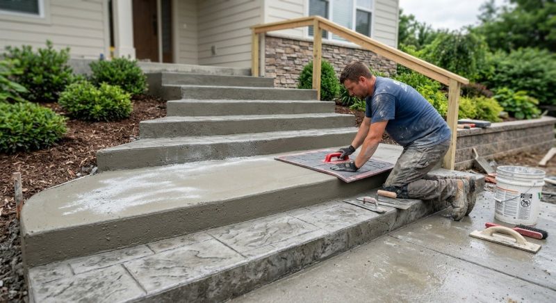Stamped Concrete Installation in Frisco, TX